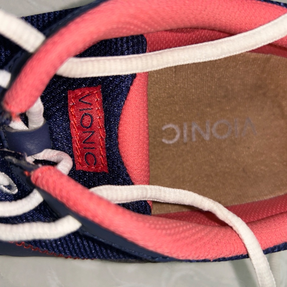 Vionics Action Kona Sneakers sz 8W Blue with Pink accents - Picture 7 of 9